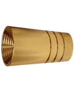 Metal finish for curtain rod, stainless steel, gold, Dia. 28 mm