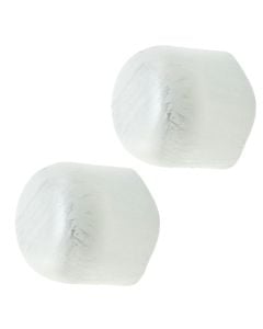 Knob for curtain rods, metallic, white/silver, Dia. 20 mm
