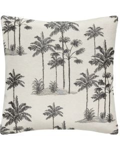 Këllëf jastëku dekorativ Jacq, poliestër, bezhë me dizenjo palmash, 40x40 cm