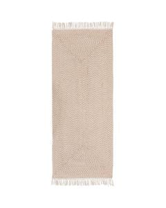 Rrugicë Jyta, pambuk/jute, bezhë, 80x200 cm