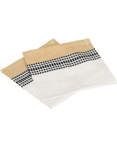 Peceta tavoline  Dolly (PK2), pambuku, e bardhë/bezhë, 40x40 cm