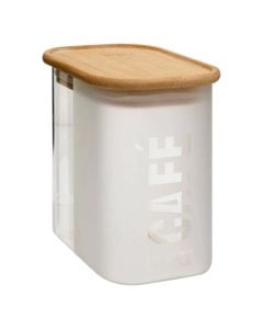 Kuti konservimi për kafe Glassy, qelq/bambu, transparente/natyrale, 875 ml / 9x13x8.5 cm