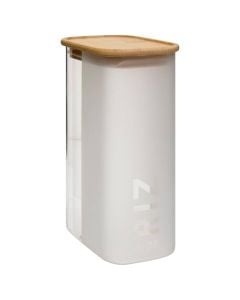 Kuti konservimi për oriz Glassy, qelq/bambu, transparente/natyrale, 1.6L / 8x12x21.5 cm