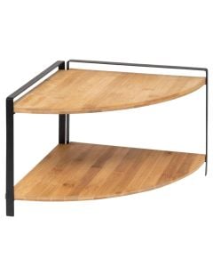 Organizues kuzhine me 2 kate Ordera, çelik/bambu, natyrale/e zezë, 29.6x29.3x20.5 cm