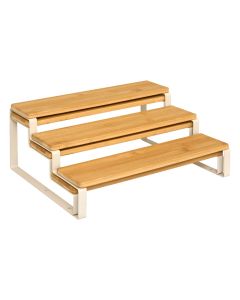 Organizues erëzash me kate Ordera, çelik/bambu, natyrale/e bardhë, 32x26x13.5 cm