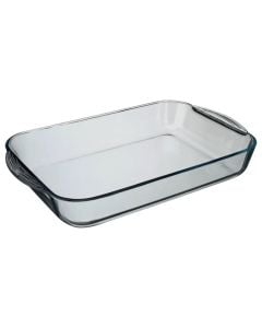 Tavë furre, qelq, transparente, 25x40x6 cm