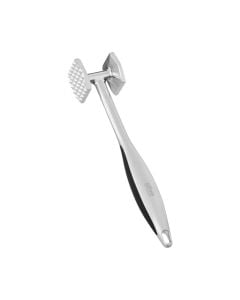 Meat hammer, zinc, silver color, 4.6x4x22 cm