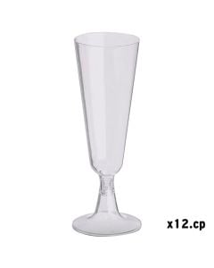 Gotë shampanje (PK12), plastike, transparente, 150 ml / Dia. 5.9 x H 16.5 cm