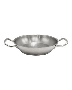 Pan with two handles Agnelli, stainless steel, silver color, Dia. 24 x H 5 cm