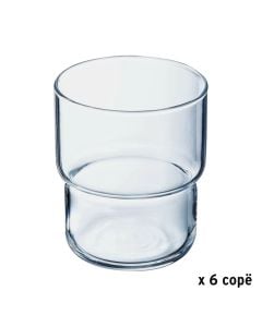 Gotë uji Log (PK6), qelq, transparente, 270 ml / Dia. 7.5 x H 8 cm