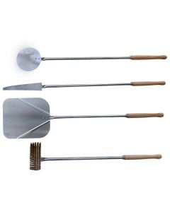 Professional oven accessory set, stainless steel, silver color, 4 pieces