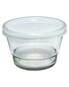 So Urban bowl with lid, glass/plastic, transparent/white, 370 ml / Dia. 11 x H 9 cm