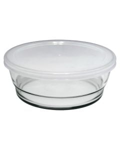 So Urban bowl with lid, glass/plastic, transparent/white, 1.3 L / Dia. 19 x H 7.1 cm