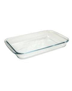 Tavë furre ItalCasa, qelqi, transparente, 3L / 39.3x23.6x5.2 cm