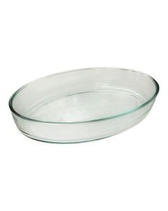 Tavë furre ovale ItalCasa, qelqi, transparente, 4L / 39.3x27.6x6.5 cm