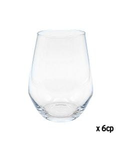 Biancorosso water glass (Pck6), glass, transparent, 40 cl / Dia. 8.75 x H 11 cm