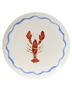 Pjatë servirje Sea, porcelan, e bardhë me dizenjo akrepi, Dia. 26.9 x H 2.4 cm