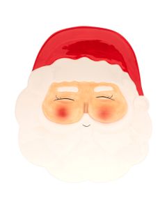 Pjate dekor Christmas, antipasta, Santa face, L. 28 x P. 24 x H. 3 cm
