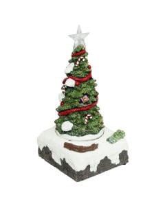 LED tree, polyresin, L. 12.5 x P. 12.5 x H. 24.5 cm, 3x LR6 - AA - 1.5V batteries