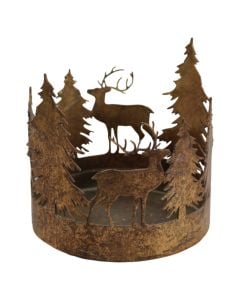 Dekorues ambienti, Christmas, kurore metalike, ngjyre gold, D10xH10 cm