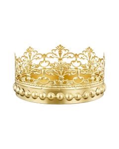 Kurore dekoruese me motive Christmas, metalike, ngjyre gold, masa S