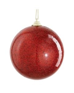 Sfere dekoruese, plastike, ngjyre e kuqe, D8 cm