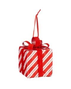 Objekt dekoruese me varje, Dhurate, ngjyre e kuqe me te bardhe, h9xd8cm