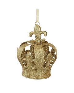 Hanging decorative object, wreath, gold color, h12xd9cm