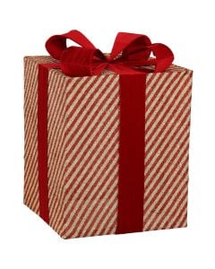 Objekt dekorues me motive Christmas, Dhurate, ngjyre e kuqe/gold, l41xw41xh56cm