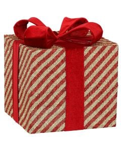 Objekt dekorues me motive Christmas, Dhurate, ngjyre e kuqe/gold, l25xw25xh28cm