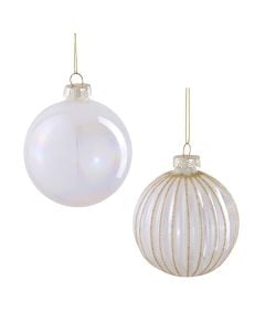 Decorative sphere, glass, semi-transparent color, D8 cm