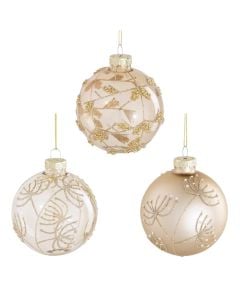 Decorative sphere, glass, semi-transparent color, D8 cm