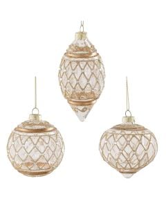 Decorative sphere, glass, semi-transparent color, D8 cm