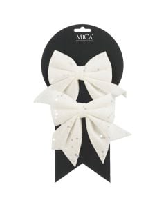 Fjongo dekorative Christmas, (pk2), ngjyre e bardhe, l12xw13cm