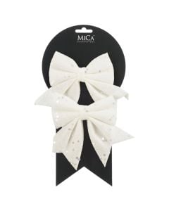 Fjongo dekorative Christmas, (pk2), ngjyre e bardhe, l12xw13cm