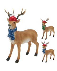 Decorative deer, ceramic, natural color, 20.2x12x25.6 cm