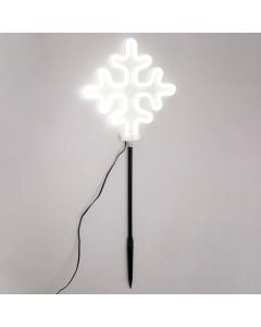 Garden light with Christmas motifs, IP44, Neon, cold light