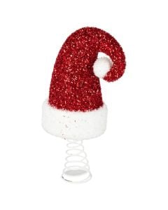 Tree top, Santa hat, red color, 11x29 cm