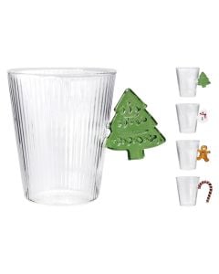 Coffee cup, glass, 4 different designs