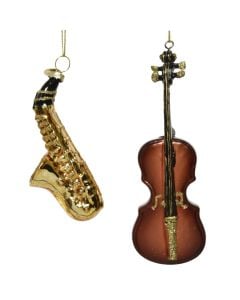 Objekt dekorues me varje, Vegla muzikore, qelq, L.3cm x W.3cm x H.12cm