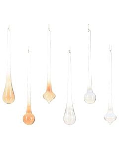 Objekt dekorues me varje, qelq, kristal, ngjyre transparente, D.7cm x H.30cm