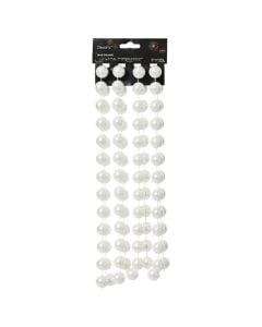 Christmas decorative string, white spheres, D.2cm x L.270cm