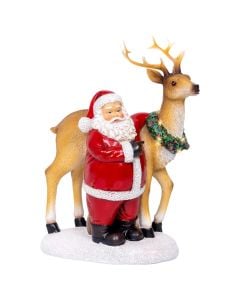 Personazh dekorues, Poliresine, Santa, L.12cm x W.19cm x H.26cm