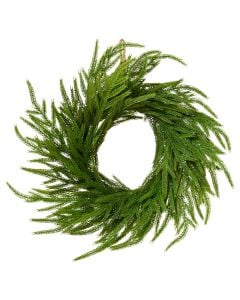 Decorative wreath, PE, green, D.40cm x H.10cm