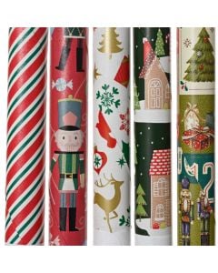 Leter paketimi Christmas, ngjyra te ndryshme, L.200cm x W.70cm x H.0.01cm