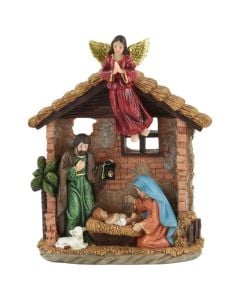 Figure dekorative, Lindja e Krishtit, poliresine, L.18cm x W.6cm x H.21.5cm