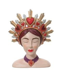 Vazo dekorative me motive Christmas, qeramike, Feminine, L.26cm x W.17cm x H.33cm
