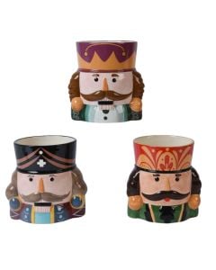 Decorative vase with Christmas motifs, ceramic, Arrethyes, L.26cm x W.17cm x H.33cm