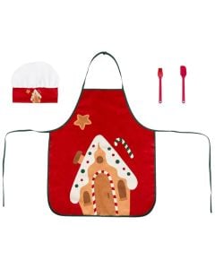 Kitchen accessory set for children, Christmas, red color, L. 50 x P. 0.1 x H. 60 cm
