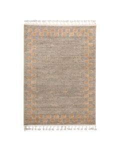 Quincey carpet, with fringe, polypropylene, sage/gold, 160x230 cm